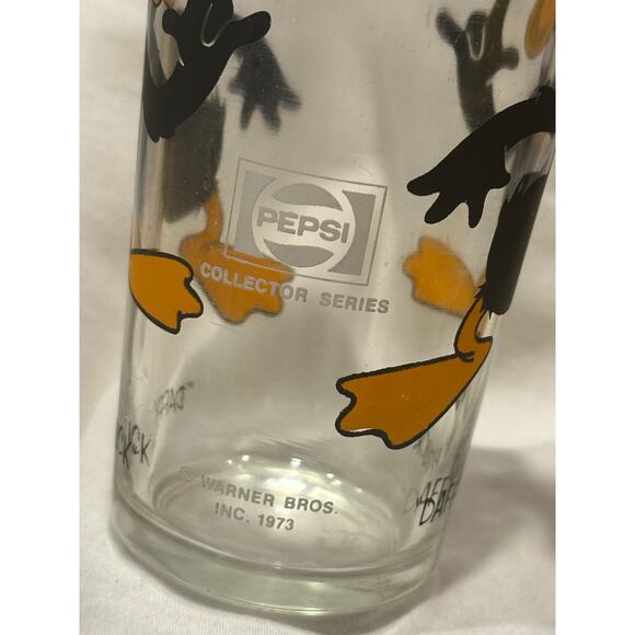 1973 Pepsi Collector Series Warner Bros Looney Tunes Glass Daffy Duck Porky Pig - Picture 6 of 7